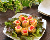 カヌレ型で！カニカマと厚揚げのチーズ焼き作り方6写真