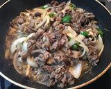 ご飯にビールに☆牛肉とキノコの甘辛炒め作り方5写真