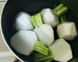 ✨カブと鶏団子のあったかミルク煮✨作り方1写真