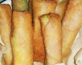 ハムチーズエビアボカドの春巻き作り方4写真