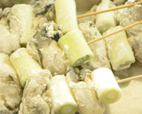 牡蠣とネギの甘辛串焼き作り方3写真
