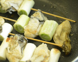 牡蠣とネギの甘辛串焼き作り方4写真