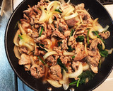 豚こまとほうれん草の卵とじ丼作り方4写真