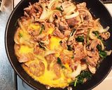 豚こまとほうれん草の卵とじ丼作り方5写真