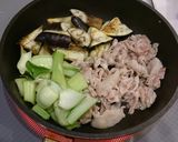 豚肉と茄子とチンゲン菜の味噌炒め作り方3写真