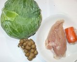 鶏肉と野菜炒め♪ローストチキンのタレで作り方1写真