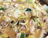 鶏もも肉とごぼうでピリ辛あったか☆鶏鍋☆作り方6写真