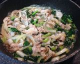 大根の葉と豚バラの玉子とじ丼作り方5写真