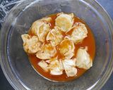 レンジで簡単！海老焼売でエビチリ作り方3写真