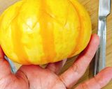 付け合わせに☆丸ごと南瓜の半熟卵グラタン作り方2写真