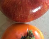 柿とりんごと水菜の塩麹ブタサラダ作り方1写真