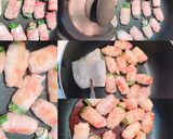 くるくる巻いて大葉焼豚♡作り方2写真