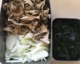 わかめと舞茸のマスタード炒め♪作り方1写真