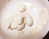白玉団子でカブトムシの幼虫1(グロ)作り方1写真