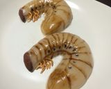 白玉団子でカブトムシの幼虫2(グロ注意)作り方6写真