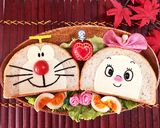 ドラえもんとドラミちゃんのデコ食パン作り方6写真