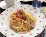 基本のトマトパスタ♡トマト缶生ハムver作り方6写真