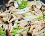 きのこと白菜の食べる野菜かきたまスープ鍋作り方2写真