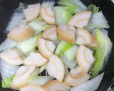 白菜とお麩のとろ〜り卵とじ作り方3写真