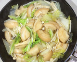 白菜とお麩のとろ〜り卵とじ作り方4写真