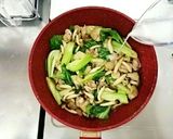 鶏もも肉とチンゲン菜とシメジのとろみ中華作り方10写真