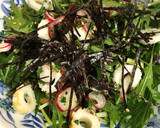 水菜と二十日大根の中華風サラダ作り方4写真