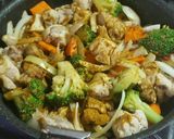 チキンカレー粉炒め作り方1写真