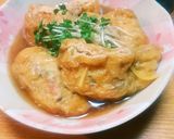 酒の肴に☆油揚げ巾着ひき肉入り☆作り方6写真