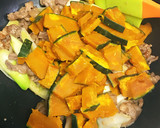焼肉ダレde簡単☆牛肉とかぼちゃの炒め物作り方6写真