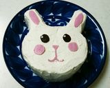 うさぎ 簡単デコレーションケーキ作り方8写真