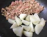 コク旨♡カブと挽き肉のとろ〜り餡かけ作り方6写真