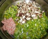 残り野菜と肉入りナムル風作り方1写真