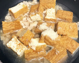 鶏ひき肉と厚揚げと小松菜のとろ〜り煮♡作り方3写真
