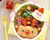 クリスマスキャラ弁☆トナカイ稲荷とサンタ作り方15写真