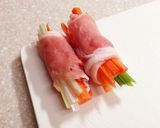 人参とネギの味噌肉巻き作り方3写真