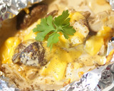 ささみと椎茸の味噌マヨチーズホイル焼き作り方3写真