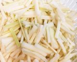 節約☆大根の皮&ベーコンとニラ炒め作り方1写真