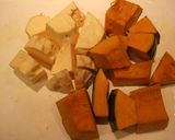 マヨなし！さつま芋とかぼちゃのサラダ作り方1写真