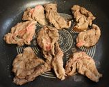 牛肉しめじ生しいたけ厚揚げの練りみそ炒め作り方2写真