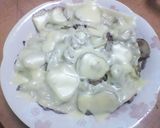 キクイモと豚ひき肉のチーズ焼き作り方7写真