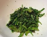 優しいお味♡ほうれん草と菊菜のごま和え作り方7写真