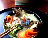 サバの水煮缶で石狩鍋　バター風味作り方4写真
