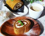 カフェオレの♥チーズクリームロールケーキ作り方15写真