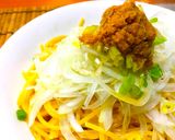 山わさびの醤油漬けのせ和風冷製パスタ作り方4写真