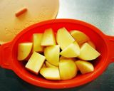 ポテトとベーコンのコーンクリームスパ☺作り方2写真