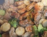 鶏肉と長芋ブロッコリーのソテー☆作り方3写真