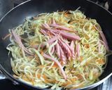 大根の皮の焼きそば作り方5写真