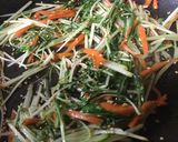 水菜と人参のごま風味炒め♪作り方4写真
