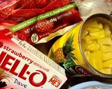 ストロベリークリームチーズジェロサラダ作り方2写真