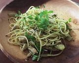 バジルと鶏肉と豆苗香る爽やかスパゲッティ作り方4写真